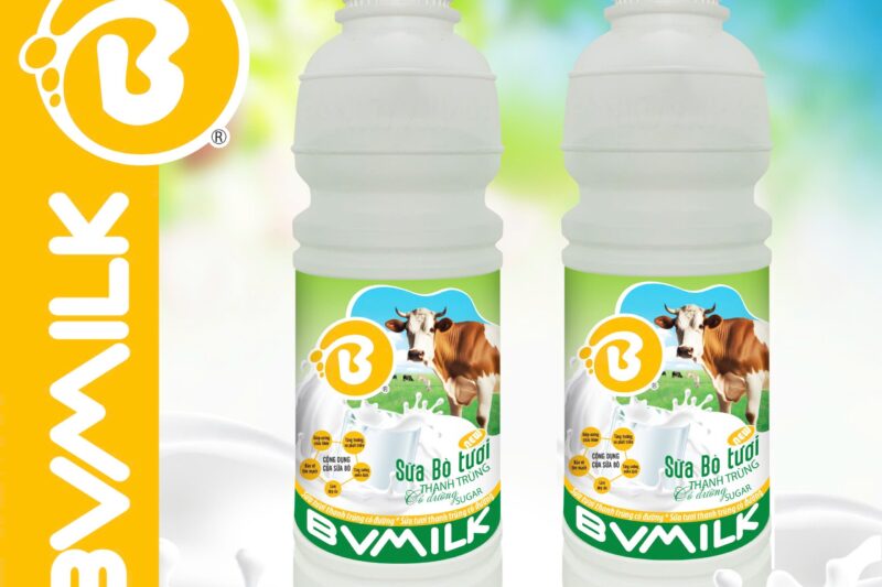Sữa bò tươi thanh trùng có đường 900 ml
