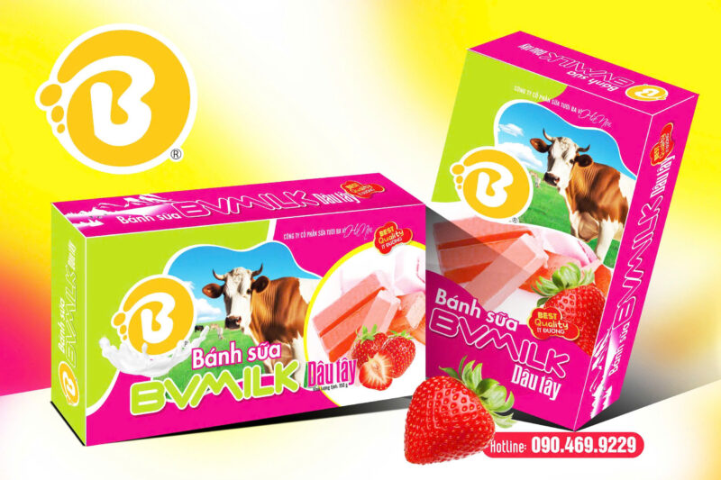 Bánh sữa vị dâu 150g